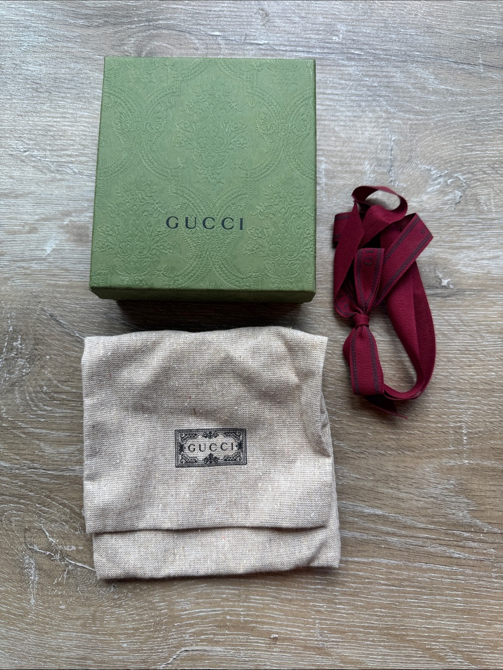 Gucci Wallet box (empty ) Ribbon with dust bag